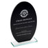 Glass Oval Award Plaque - Black Backing