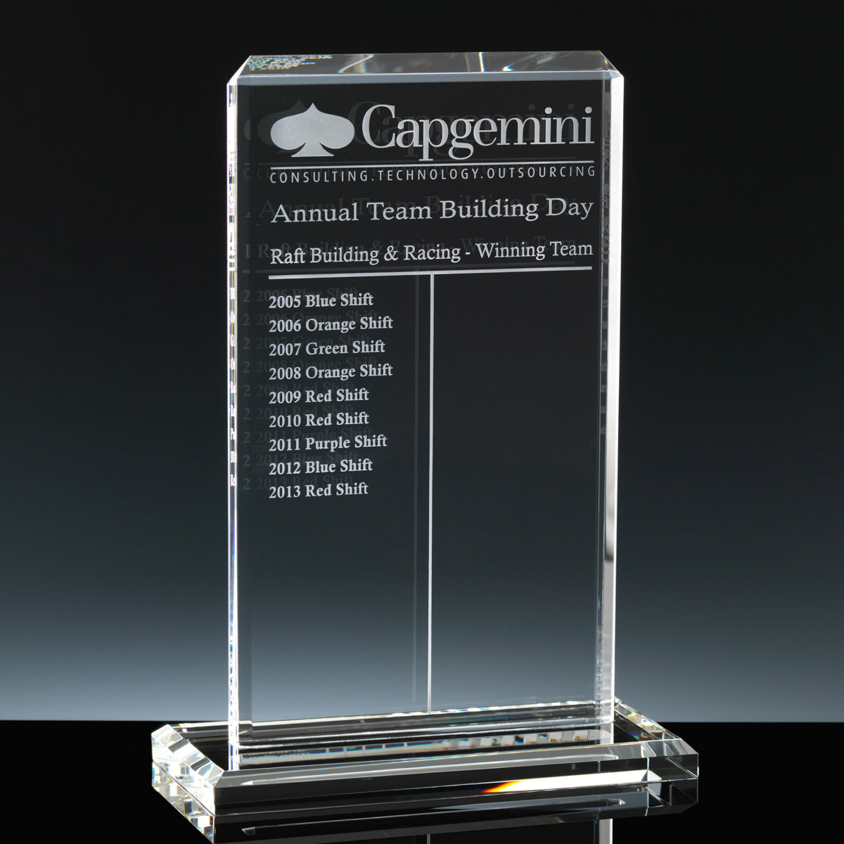 Crystal and Clear Glass Plaque Awards