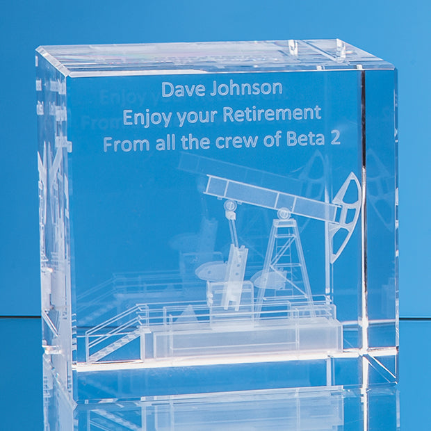 Subsurface Laser Engraved Crystal Awards/Gifts