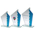 Personalised Glass Blue Shard Award with Star Design