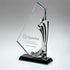 Glass/Metal Shooting Star Plaque Award on Black Base