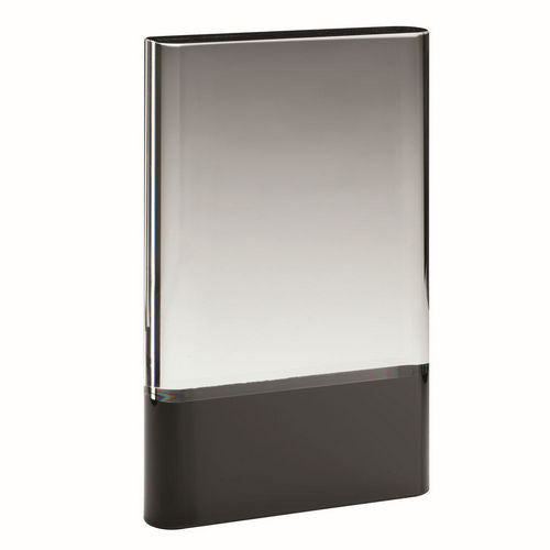 Personalised Glass Award - Plaque On Black Base