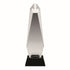 Clear Glass Hexagonal Column Trophy On Black Base