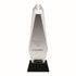 Clear Glass Hexagonal Column Trophy On Black Base