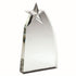 Clear Glass Wedge Award With Detailed Metal Star