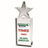 Clear Glass Block Award With Glass Star