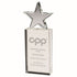 Clear Glass Block Award With Glass Star