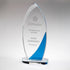 Engraved Curved Glass Trophy on Oval Base