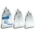 Clear Glass Wedge Award With Detailed Metal Star