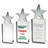 Clear Glass Block Award With Glass Star
