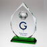 Personalised Golf Ball Glass Trophy Plaque