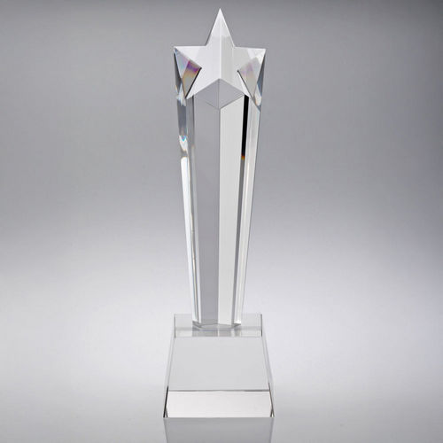 Personalised Glass Star Statue Award on Base