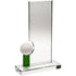 Clear/Green Glass Rectangle With Golf Ball