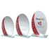 Glass Award with Red Wave and Star Pattern