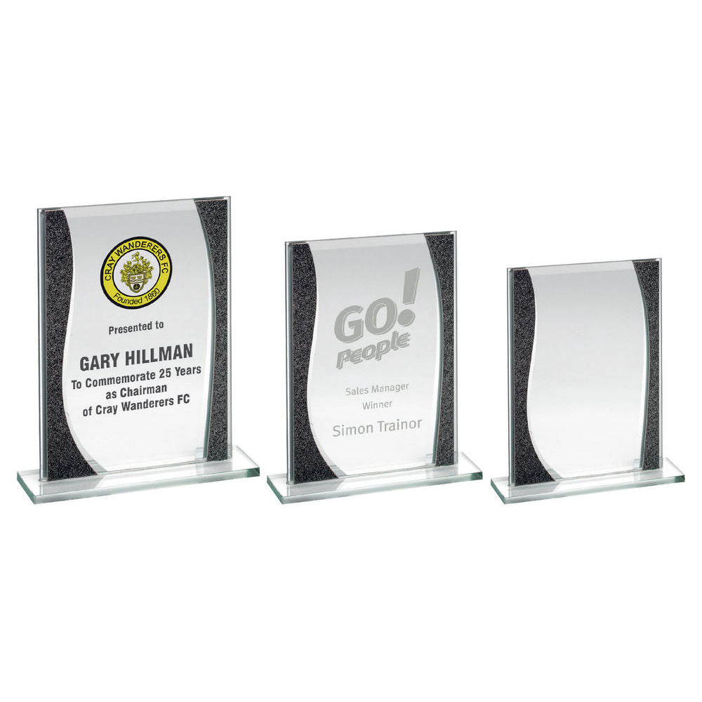 Glitter Glass Plaque Award