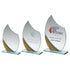 Glass Award with Gold Texture Pattern