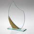 Glass Award with Gold Texture Pattern