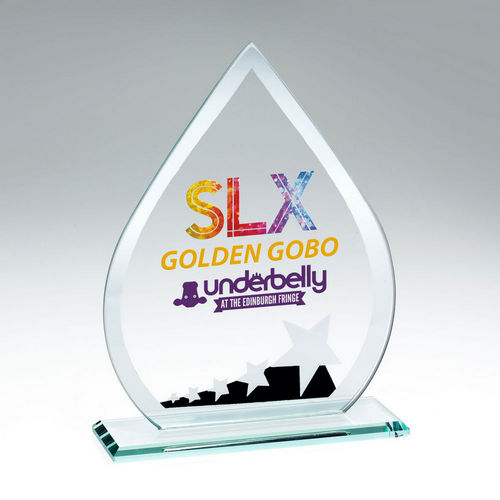 Jade Glass Star Award (Teardrop Plaque)