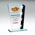 Jade Glass Star Shield Award Plaque