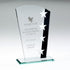 Jade Glass Star Shield Award Plaque