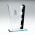 Jade Glass Star Shield Award Plaque