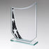 Glass Shield Award with Silver Star Print