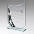 Glass Shield Award with Silver Star Print