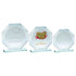 Jade Glass Octagon Award with Silver Edges