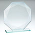 Jade Glass Octagon Award with Silver Edges