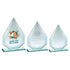 Jade Glass Award - Diamond With Silver-Lined Print