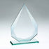 Jade Glass Award - Diamond With Silver-Lined Print