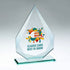 Jade Glass Award - Diamond With Silver-Lined Print