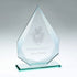 Jade Glass Award - Diamond With Silver-Lined Print