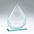 Jade Glass Award - Diamond With Silver-Lined Print