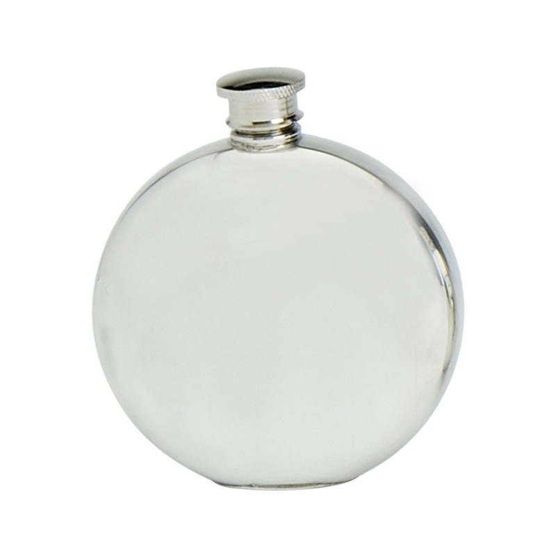 4oz Pewter Round Flask