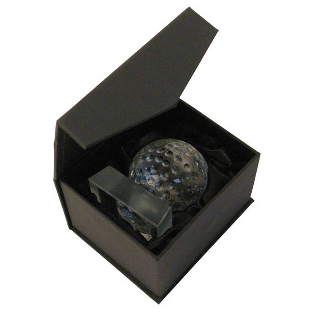 Clear Glass Golf Ball Trophy Longest Drive - 3.75in