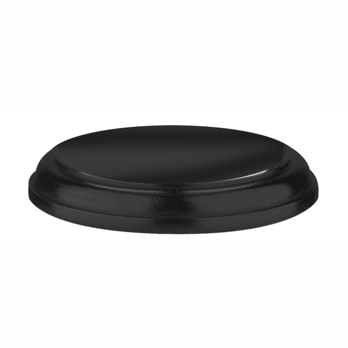 Round Wooden Trophy Base (Black) - With Optional Plinth Band