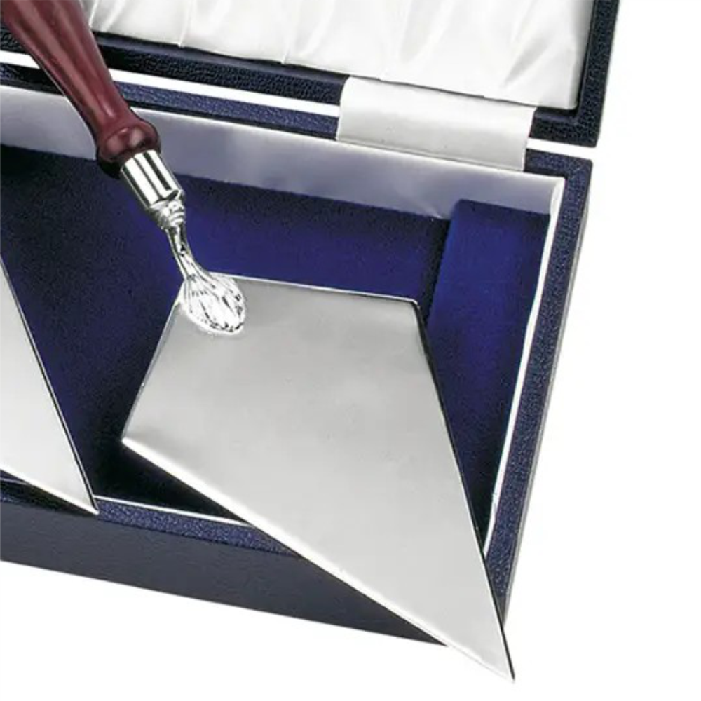 Engraved Premium Silver Plated Presentation Trowel - Cased (Single)