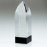 Pointed Column Glass Trophy with Black Base