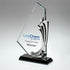 Glass/Metal Shooting Star Plaque Award on Black Base