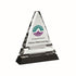 Glass Award - Pyramid On Black Base