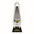 Clear Glass Hexagonal Column Trophy On Black Base