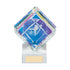 Golf Glass Cube On Base Award (CLEARANCE)