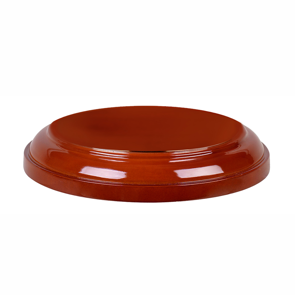 Round Wooden Trophy Base (Rosewood Finish) - With Optional Plinth Band