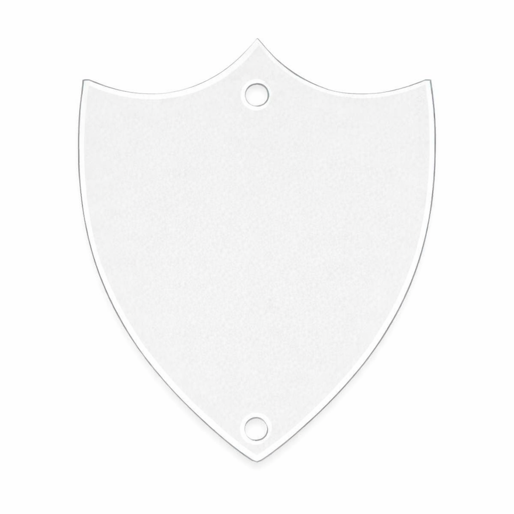 Flat Micro Record Side Metal Shield - Silver (Available Engraved)