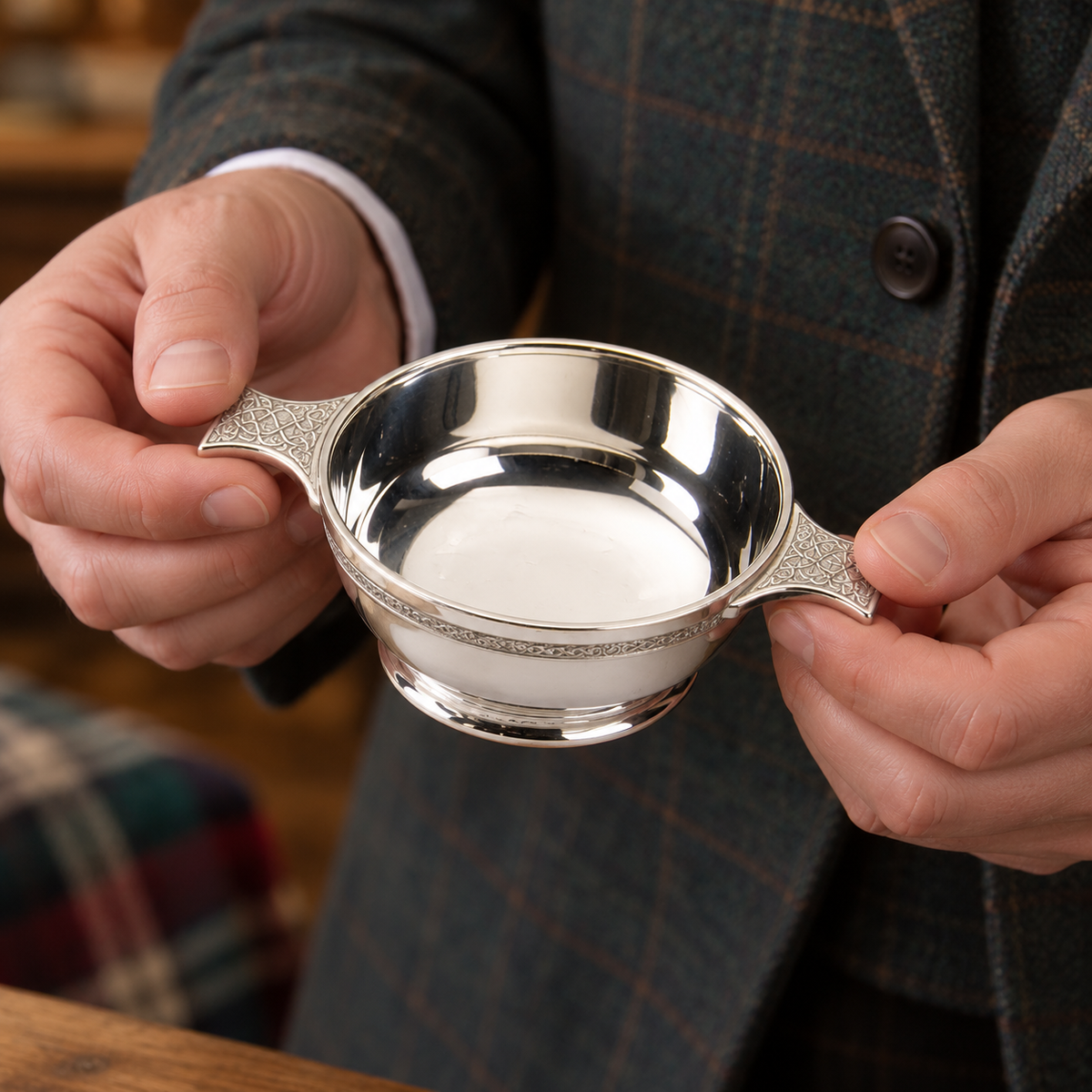 4in Pewter Quaich Bowl