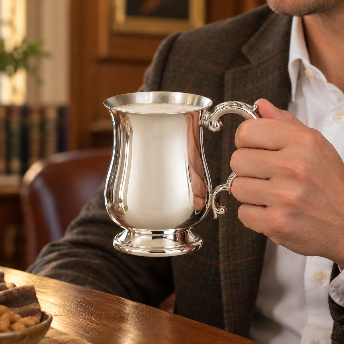 1pt Pewter Tankard - Georgian Style