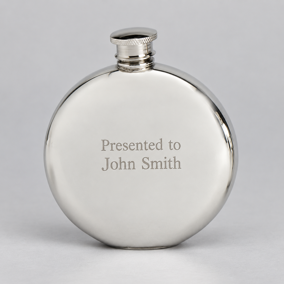 4oz Pewter Round Flask