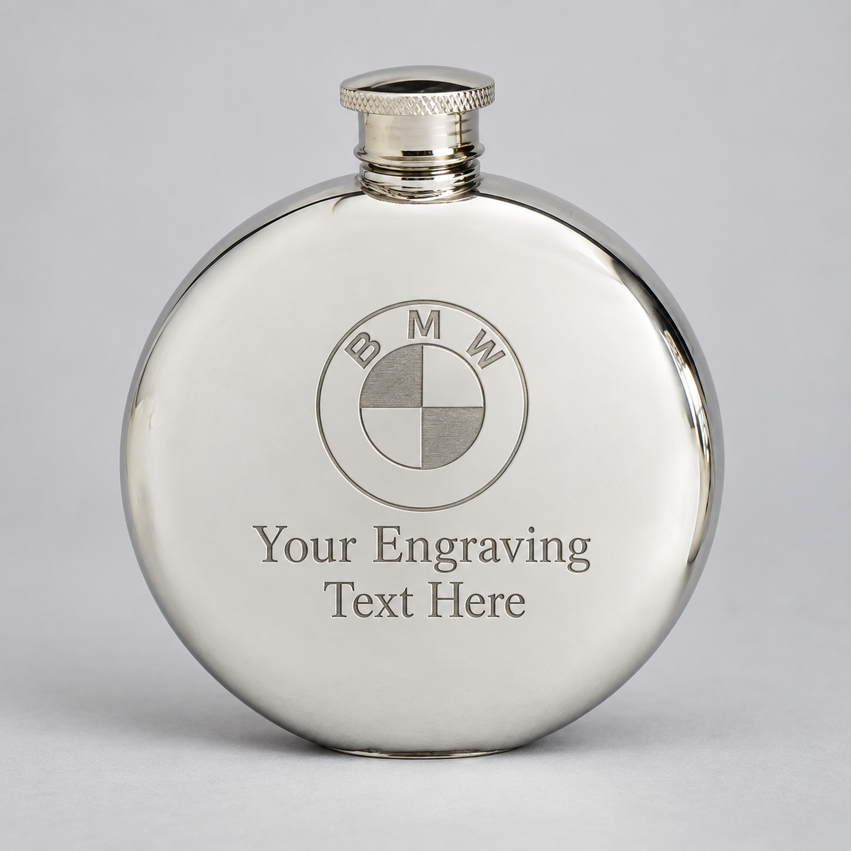 4oz Pewter Round Flask