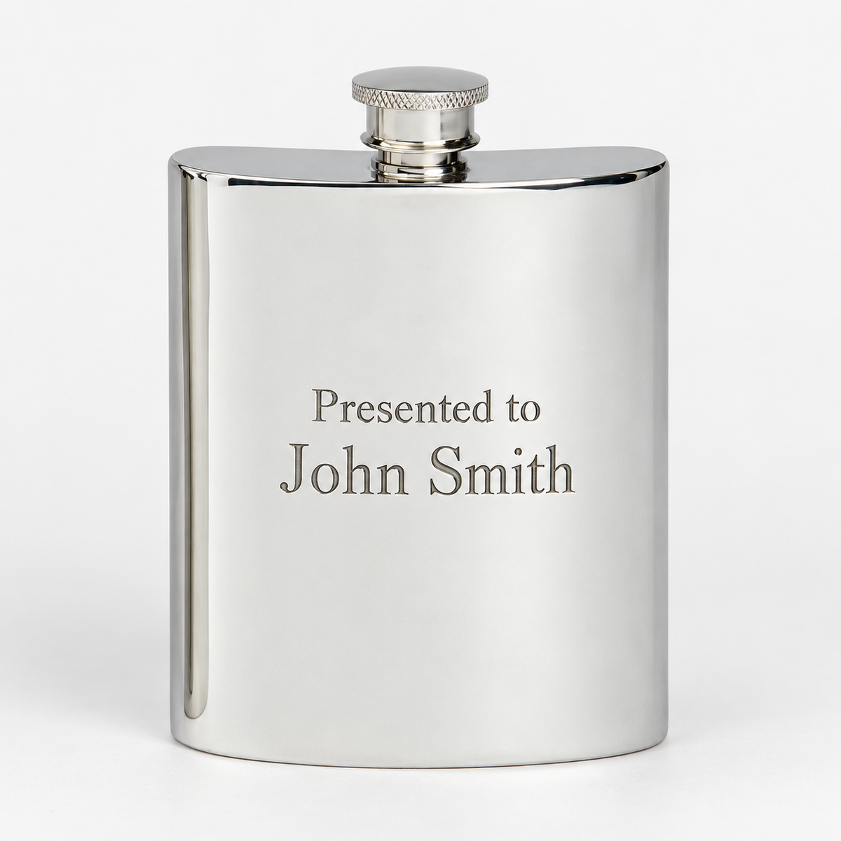 6oz Pewter Hip Flask - Golf Scene